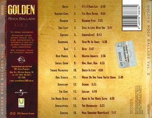 Golden Rock Ballads Back